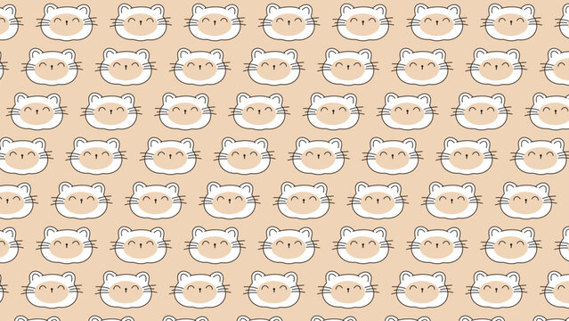 cute cat pattern can be used as background