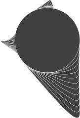 Circle flowing wave surface of line. Modern element