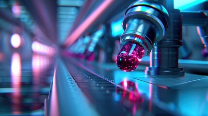 High-Tech Automated Manufacturing Process with Advanced Robotic Machinery in a Modern Factory