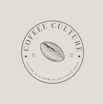 vintage coffee bean logo