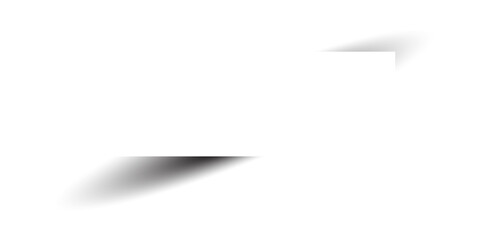 White paper rectangle and shadow, banners, icon, label