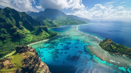 Fototapeta premium Every corner of the world holds its own unique beauty, from towering mountains to expansive oceans and everything in between.