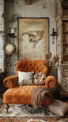 Wildlife in Eclectic Bohemian Style Living Space