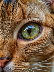 Close-Up of a Cat's Eye.