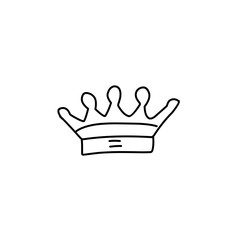 Crown doodle icon