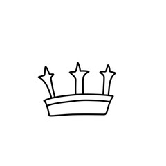 Crown doodle icon
