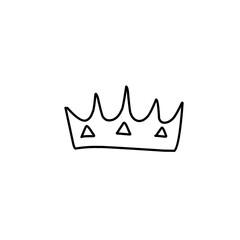 Crown doodle icon