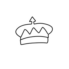 Crown doodle icon
