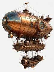 Naklejka premium Steampunk Airship