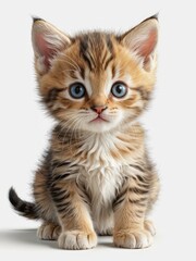 Obraz premium Adorable Kitten with Big Blue Eyes.