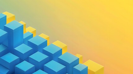 blue and yellow modern geometric background