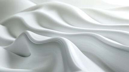Fototapeta premium Close-up white fabric wave pattern