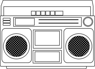 Radio Stereo Outline