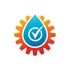 Water service logo design template