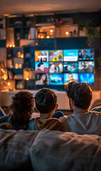 TV and the digital era as streaming channels redefine home entertainment.Transformation of TV watching as online streaming platforms.	

