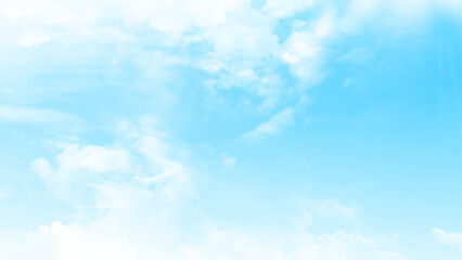 Background with clouds on blue sky. Blue sky and clouds abstract background with copy space. Vector background