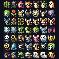 Lemures-themed Pixel Art RPG Sprite Sheet