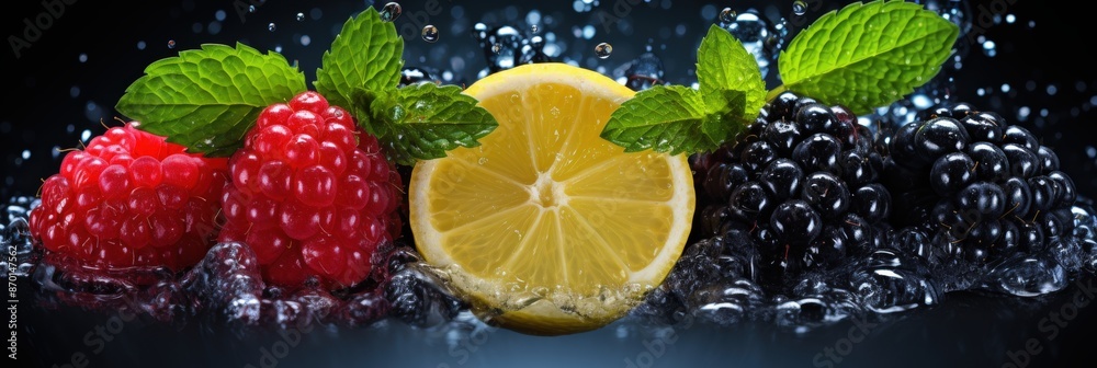 Poster Fresh Fruit Splash