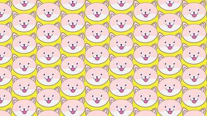 seamless pattern with cute cat
