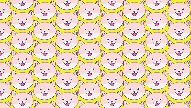 seamless pattern with cute cat