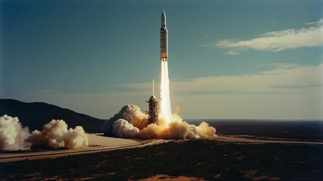 Space rocket launch