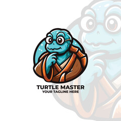 The Turtle Master Logo Mascot Design
