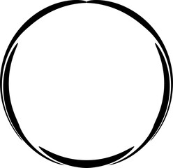 Circle drawn with brush. Design elements