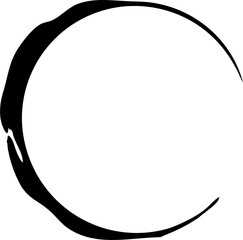 Circle drawn with brush. Design elements