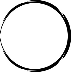 Circle drawn with brush. Design elements
