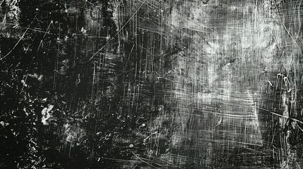 Obraz premium Scratched Black Surface with White Lines