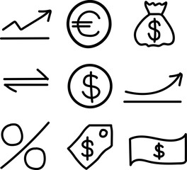 Hand-Drawn Money and Finance Icons