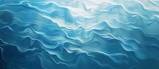 Obraz premium Abstract Blue and White Swirling Pattern