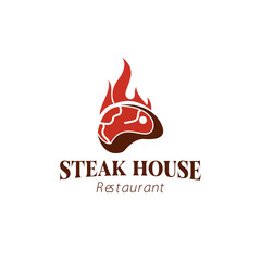 Grill barbecue logo. retro grilled barbecue food vector vintage illustration