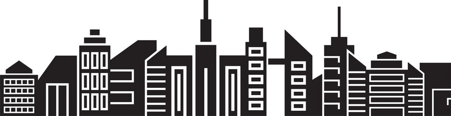 Urban Cityscape Silhouette Illustration