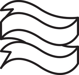 Fototapeta premium Ribbon Badge Line Art