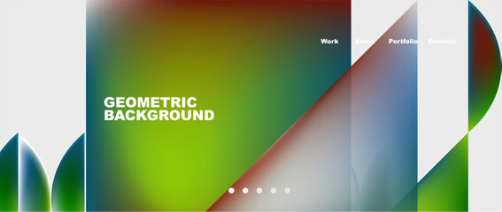 Colorful gradients with abstract geometric shapes. Vector Illustration For Wallpaper, Banner, Background, Card, Book Illustration, landing page