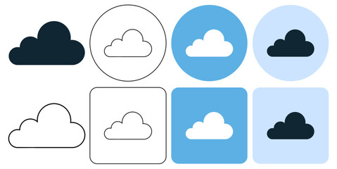 cloud, storage data, shady days, cloudy weather, icon symbol stroke line and glyph