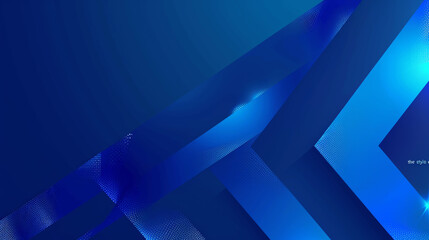 Obraz premium Blue Geometric Background Vector Presentation Design with Arrows for Business or Technology Concept Gradient 3D Diagonal Facet Neon Light Cobalt Futuristic