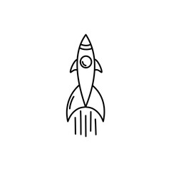 Rocket Line Icon