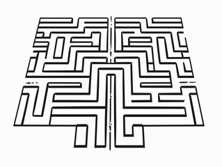 The Path to Financial Success: A Single-Line Maze Leading to the Center, Outlining the Journey to Achieving Financial Goals