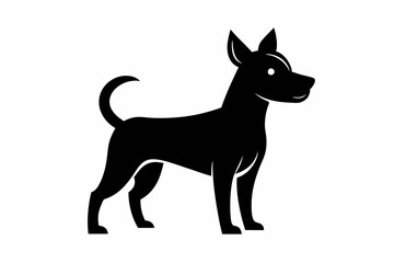 black and white dog silhouette, dog vector illustration, dogs silhouette, animal silhouette isolated vector Illustration, png, dog icon
