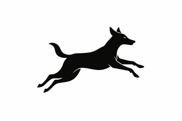 black and white dog silhouette, dog vector illustration, dogs silhouette, animal silhouette isolated vector Illustration, png, dog icon