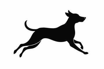 black and white dog silhouette, dog vector illustration, dogs silhouette, animal silhouette isolated vector Illustration, png, dog icon