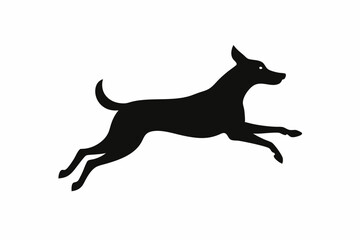black and white dog silhouette, dog vector illustration, dogs silhouette, animal silhouette isolated vector Illustration, png, dog icon