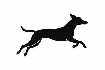 black and white dog silhouette, dog vector illustration, dogs silhouette, animal silhouette isolated vector Illustration, png, dog icon