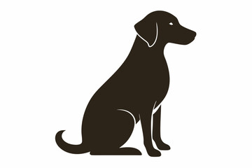 black and white dog silhouette, dog vector illustration, dogs silhouette, animal silhouette isolated vector Illustration, png, dog icon