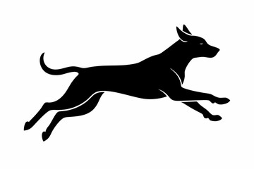 black and white dog silhouette, dog vector illustration, dogs silhouette, animal silhouette isolated vector Illustration, png, dog icon