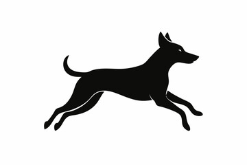 black and white dog silhouette, dog vector illustration, dogs silhouette, animal silhouette isolated vector Illustration, png, dog icon
