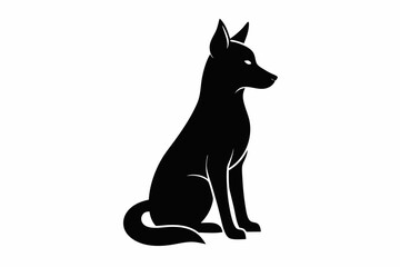 black and white dog silhouette, dog vector illustration, dogs silhouette, animal silhouette isolated vector Illustration, png, dog icon