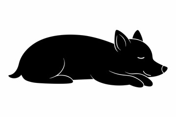 black and white dog silhouette, dog vector illustration, dogs silhouette, animal silhouette isolated vector Illustration, png, dog icon